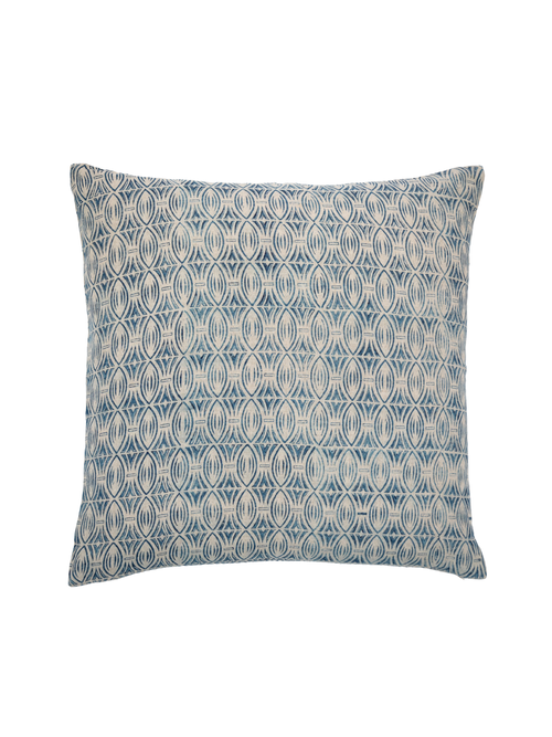 Alamwar Zulu Indigo Decorative Pillow Cover In Indigo