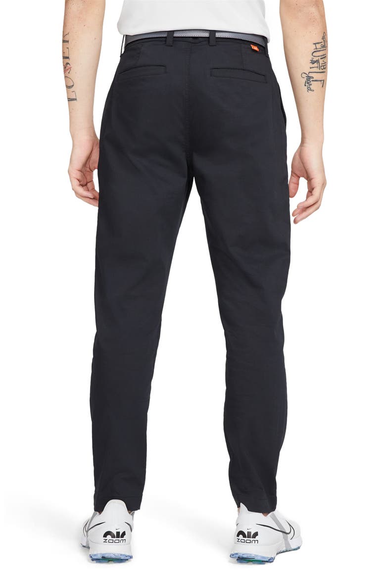 Nike Dri-FIT UV Flat Front Men's Chino Golf Pants, Alternate, color, BLACK