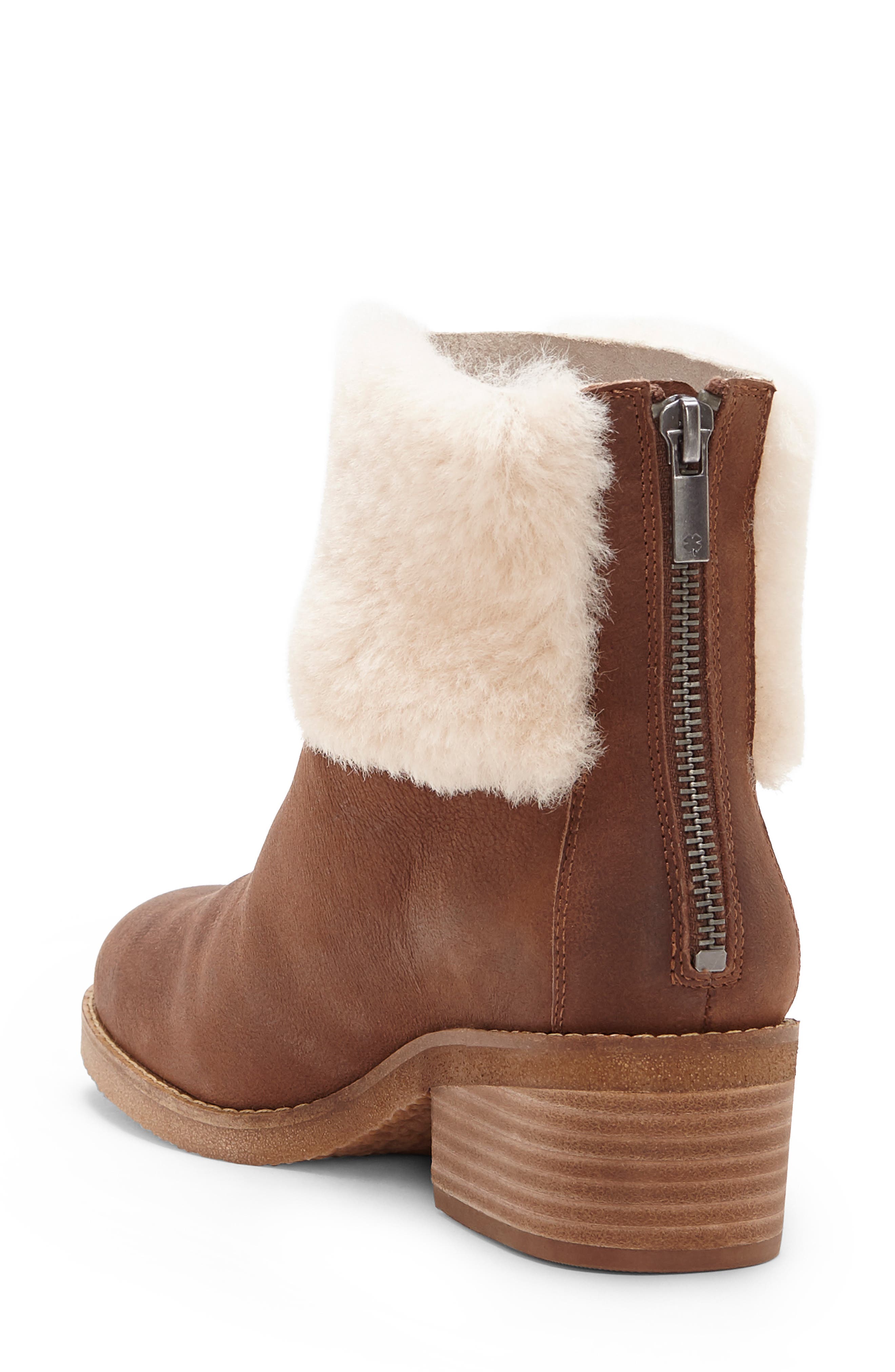 Lucky Brand Tarina Genuine Shearling Cuff Bootie, Alternate, color, 
