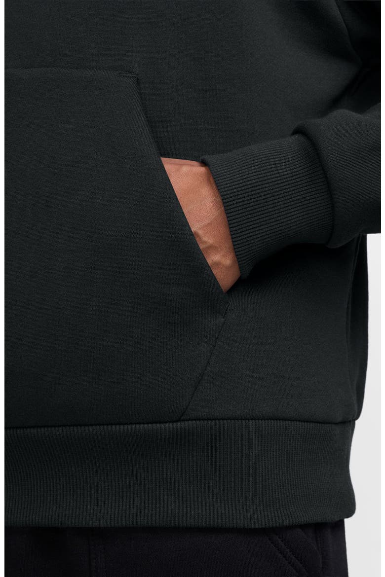 Solo Logo Fleece Hoodie, Alternate, color, TOTAL BLACK/ SAIL