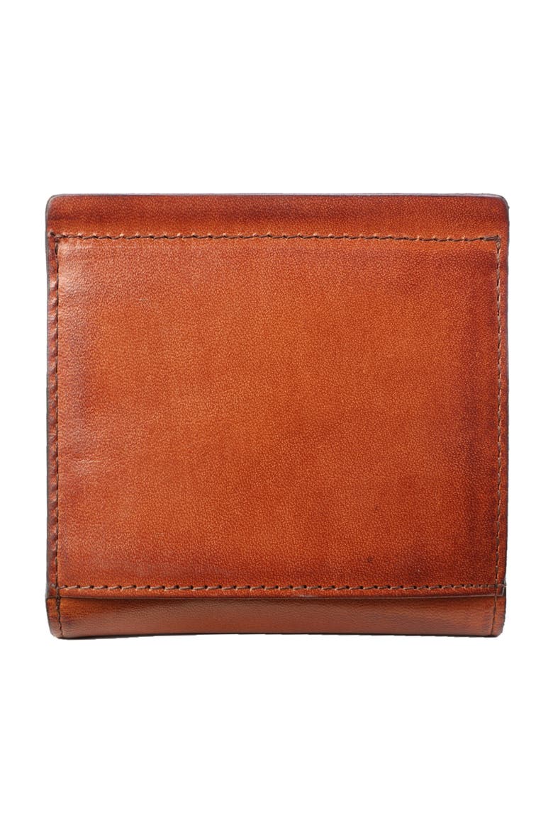 Snapper Genuine Leather Compact Bifold Wallet, Alternate, color, Cognac
