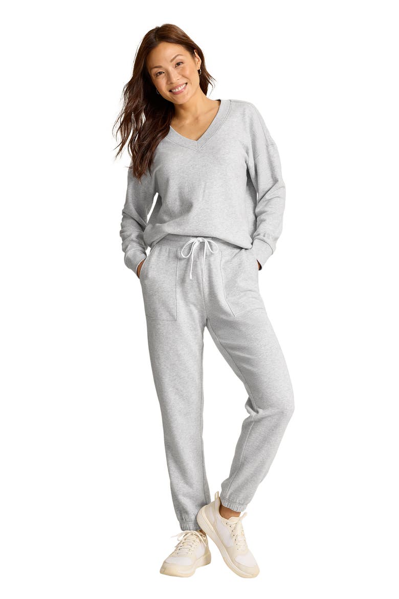 Marina del Mar Cotton Fleece Joggers, Alternate, color, SUMMER GREY HEATHER