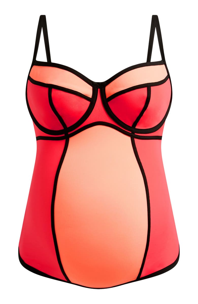Cache Coeur Underwired maternity tankini Rosy, Alternate, color, Passion