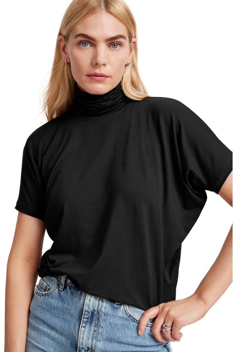 Layla Turtleneck Top, Alternate, color, BLACK