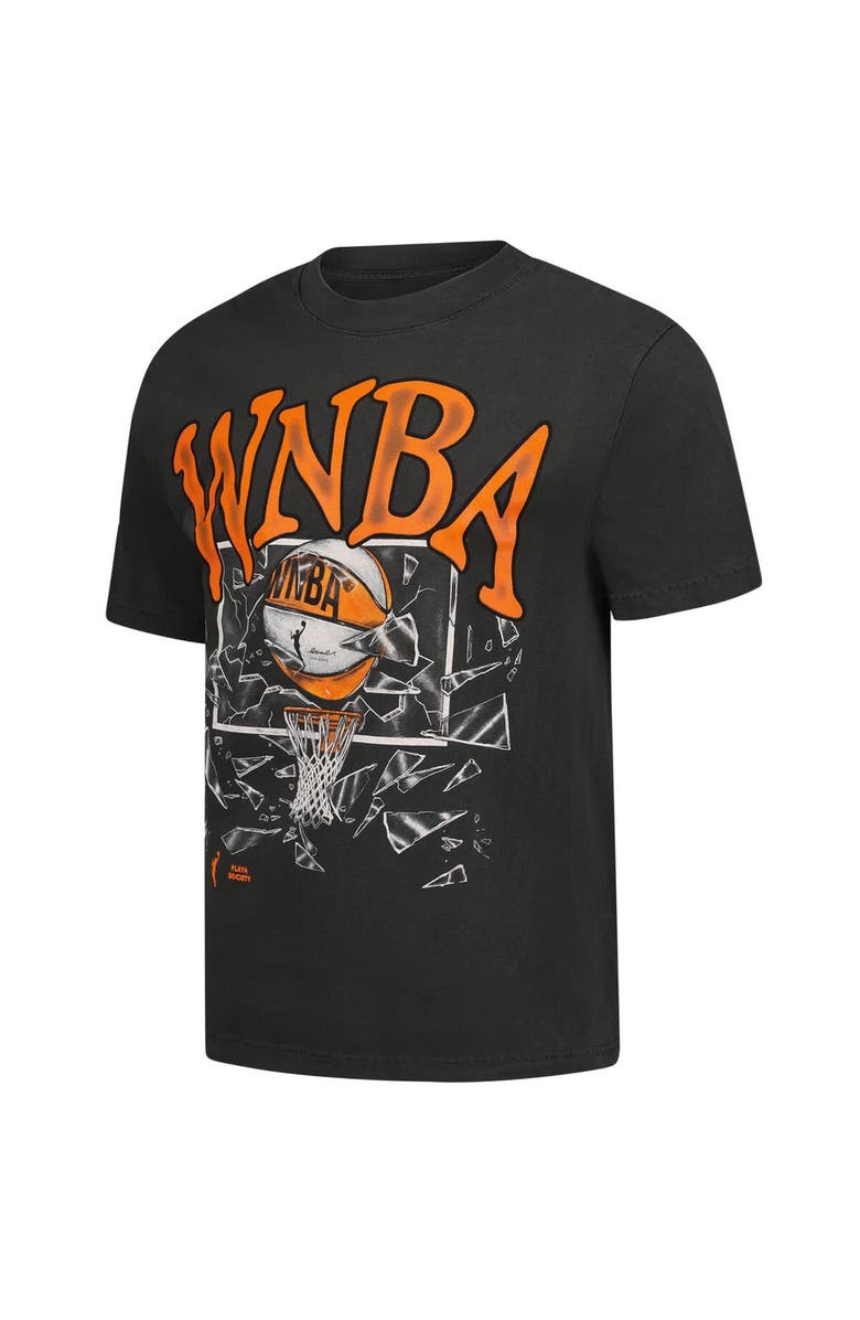 Playa Society Unisex Playa Society Black WNBA "Shattered Glass" Premium T-Shirt, Alternate, color,