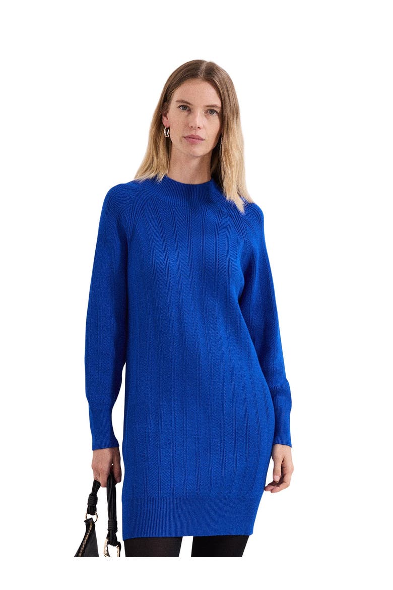 Eleana Textured Dress, Main, color, Blue
