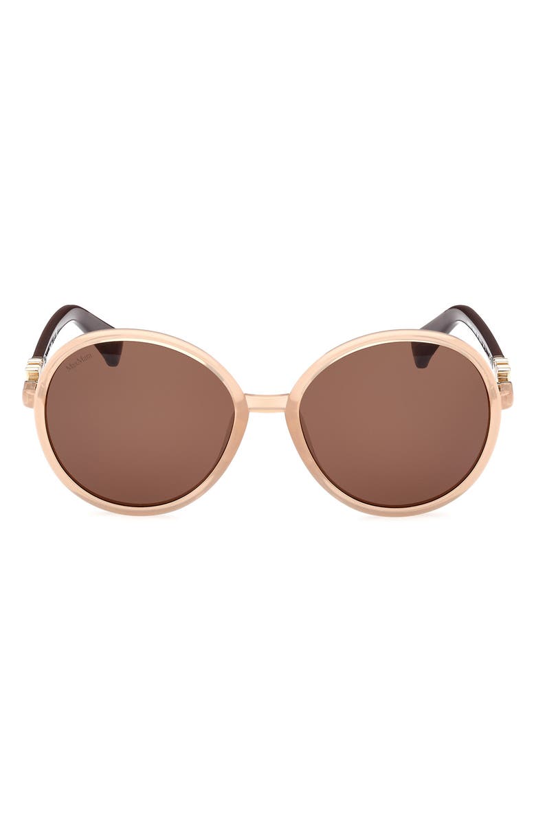 Max Mara 58mm Gradient Round Sunglasses, Main, color, 