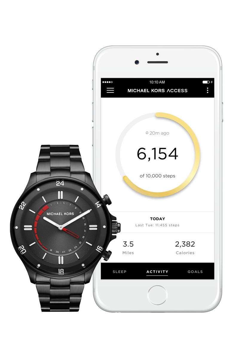 Michael Kors Access Reid Hybrid Bracelet Watch, 45mm, Alternate, color, 