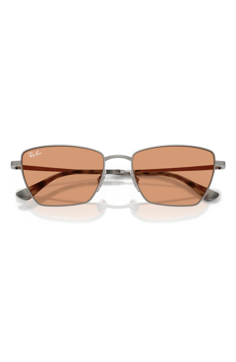 Ray-Ban 53mm Cat Eye Sunglasses, Alternate, color, Gunmetal / Orange