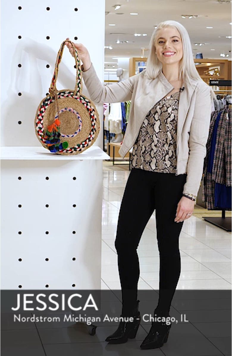 Balzie Woven Circle Tote, sales video thumbnail