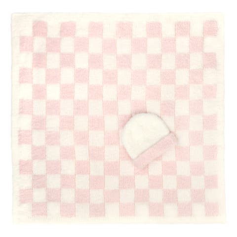 Baby Blanket - Check w/ Cap - Chenilla Cloud