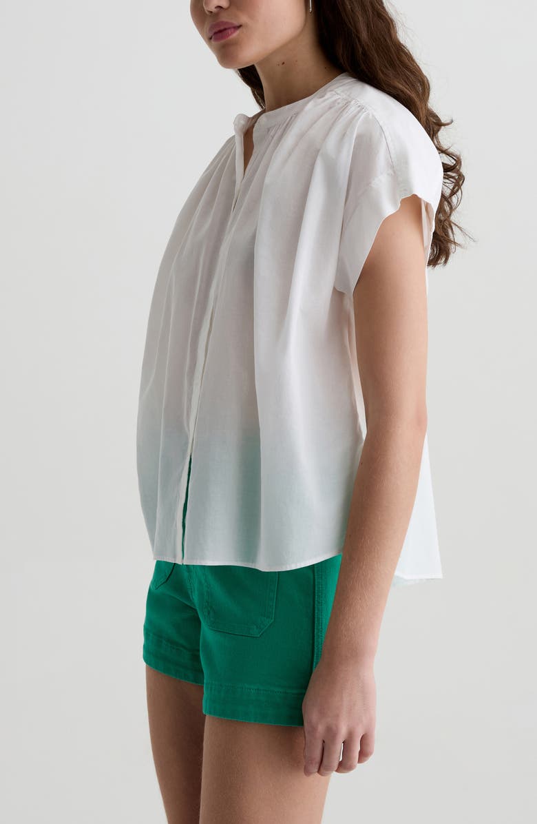 AG Lotta Shirred Cotton Top, Alternate, color, 
