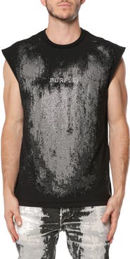 PURPLE BRAND Texture Jersey Sleeveless T-Shirt