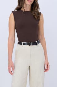 Cole Haan Lizard Embossed Leather Belt