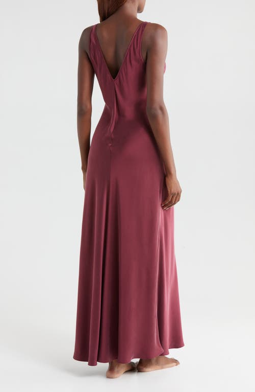 Lunya Washable Silk Slipdress Nightgown In Calliope Wine