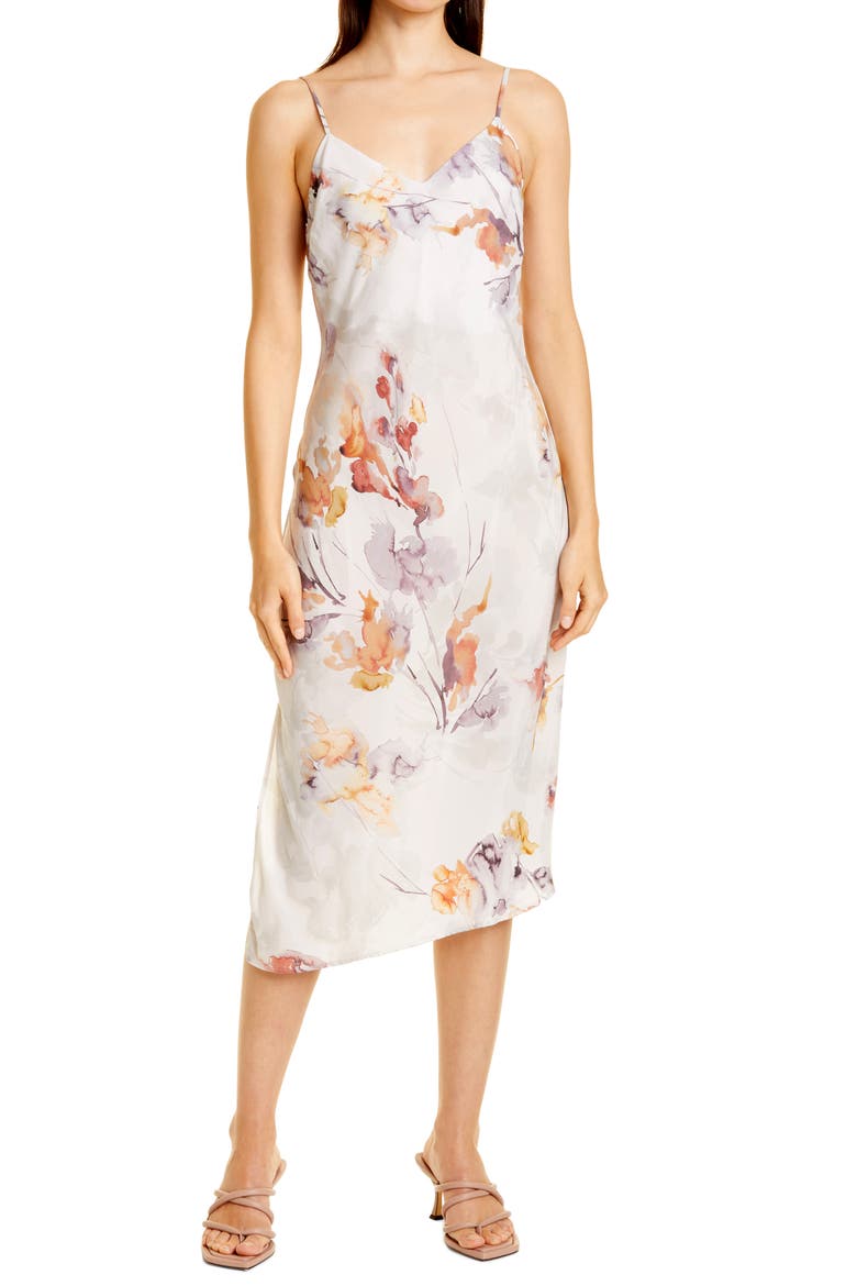 Scarlet Floral Print Slipdress, Main, color, WINE FLORAL NEUTRAL MULTI