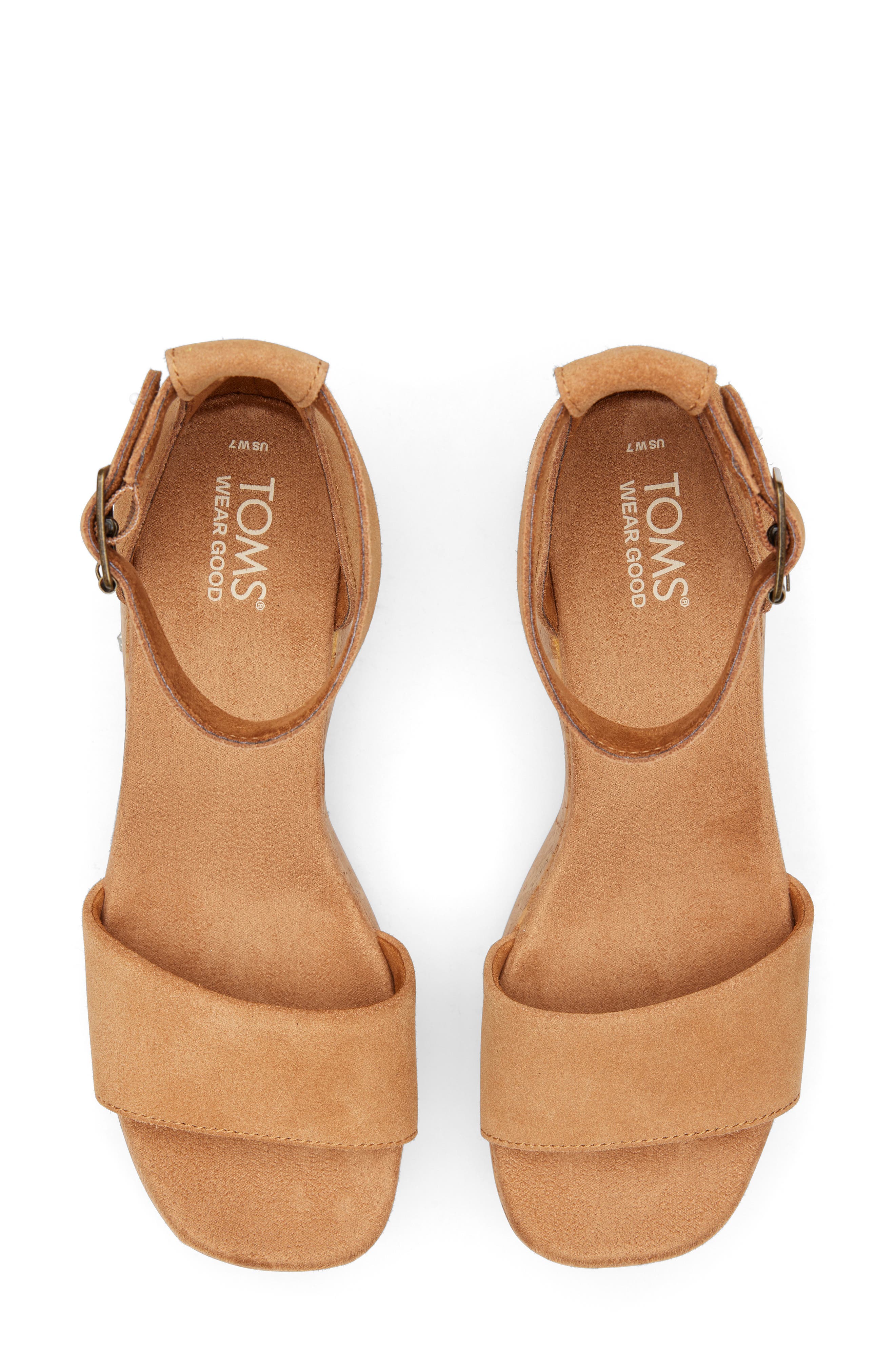 TOMS Laila Cork Platform Sandal, Alternate, color, 