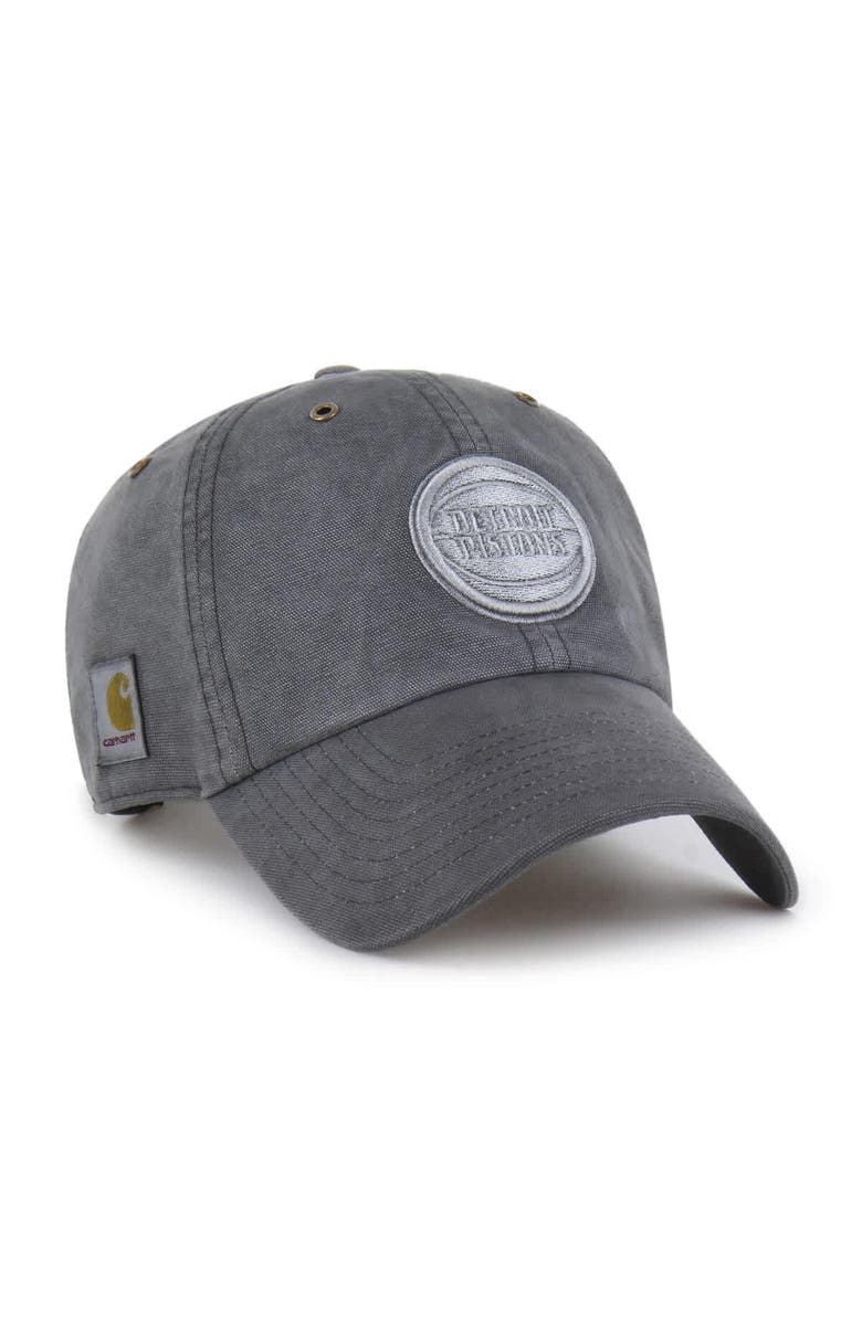 CARHARTT X 47 Men's Carhartt x '47  Charcoal Detroit Pistons Clean Up Adjustable Hat, Main, color, Charcoal