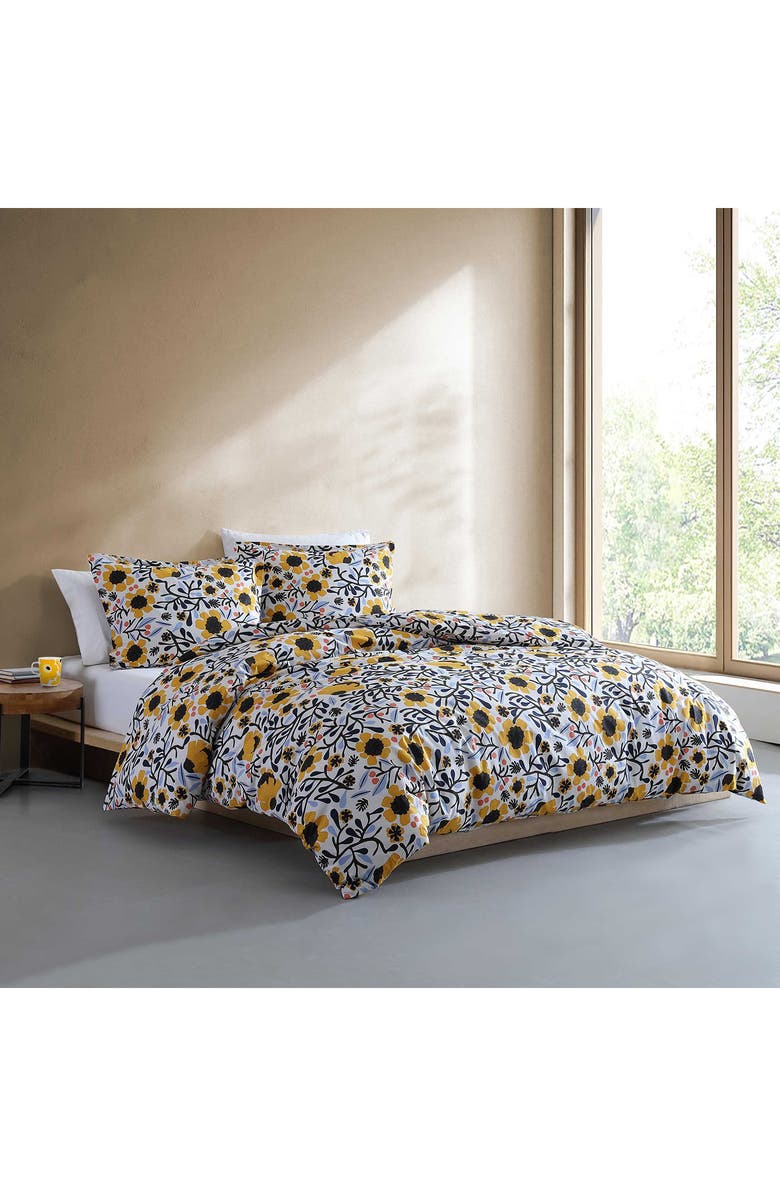 Marimekko Mykero Organic Cotton Duvet Cover & Sham Set, Alternate, color, 