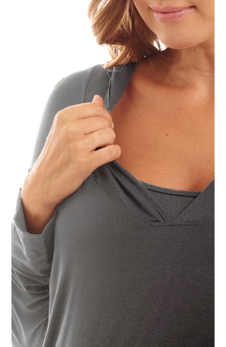 Everly Grey Irene Maternity/Nursing Hoodie & Pants Set, Alternate, color, 