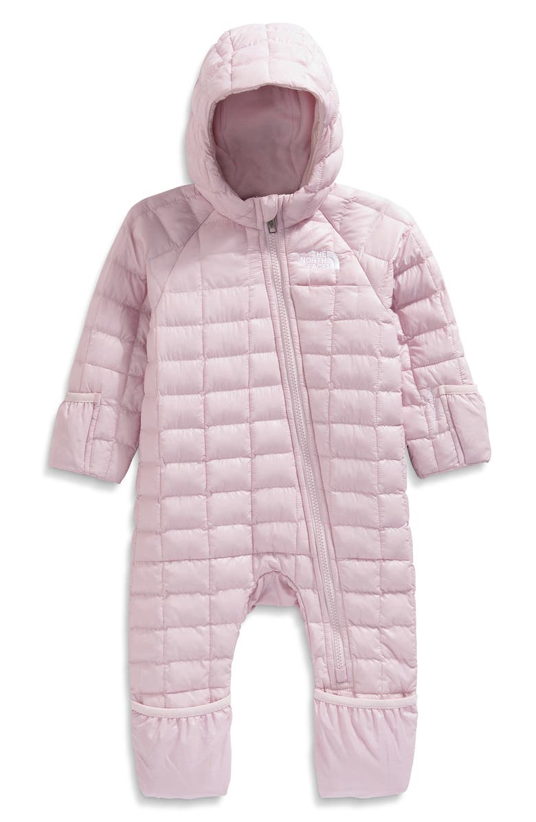 The North Face ThermoBall<sup>™</sup> Water Repellent One-Piece Snowsuit, Main, color, Pale Blossom