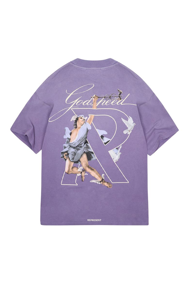 Cotton Graphic T-Shirt, Alternate, color, PURPLE