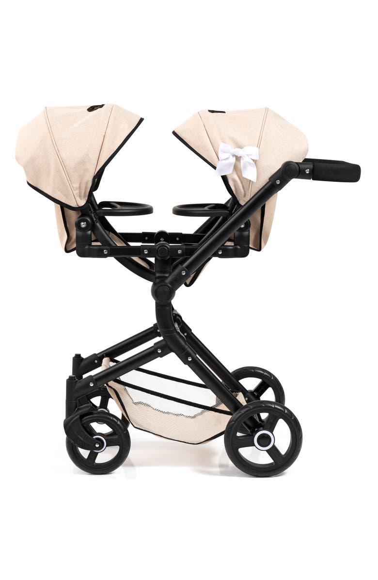 Bayer Design Doll Pram Twin Neo, Seats 2 Dolls Up to 18 Inches, Kid 3+, Alternate, color, Multicolored