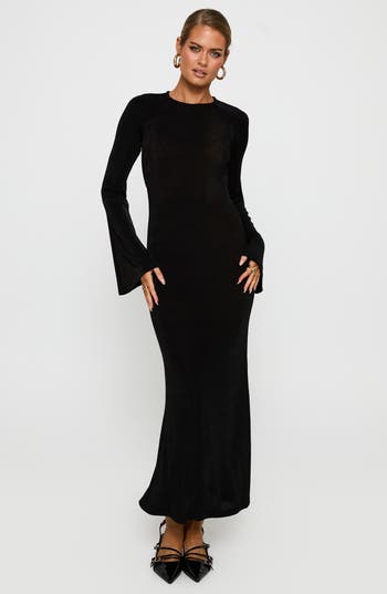 Amersham Open Back Long Sleeve Maxi Dress