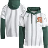 adidas Men's adidas White/Green Miami Hurricanes Baseball Hoodie
