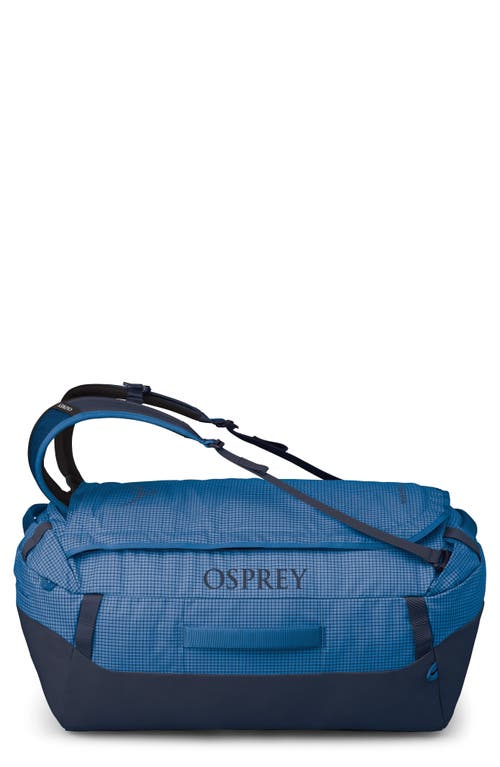 Osprey Transporter 65-liter Duffle Luggage In Blue Flame/nocturnal Blue