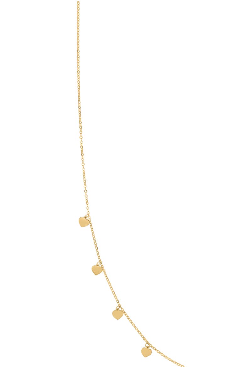14K Gold Fringe Heart Chain Necklace, Alternate, color, 14K YELLOW GOLD