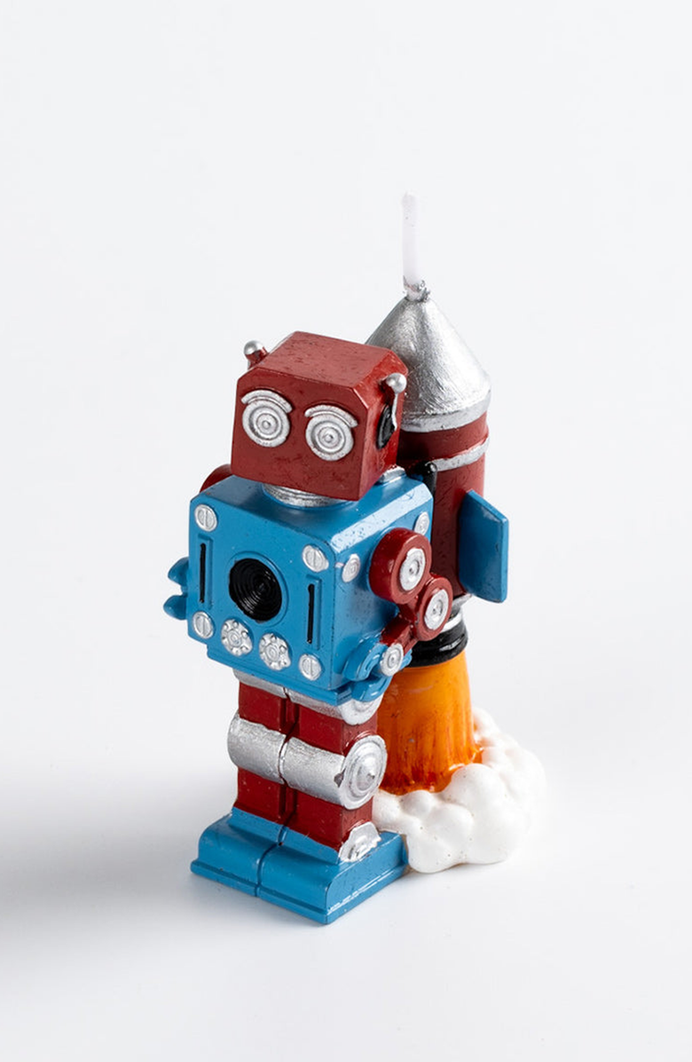 Southlake gifts Robot Birthday Candle, Main, color, Red / Blue / Orange