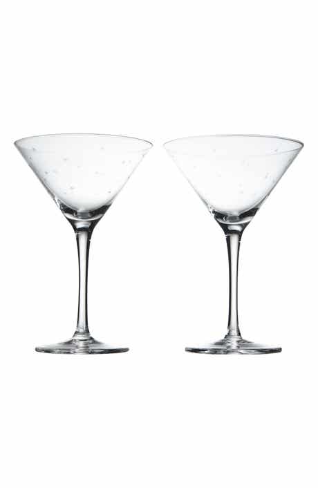 The Vintage List Set of 2 Crystal Martini Glasses