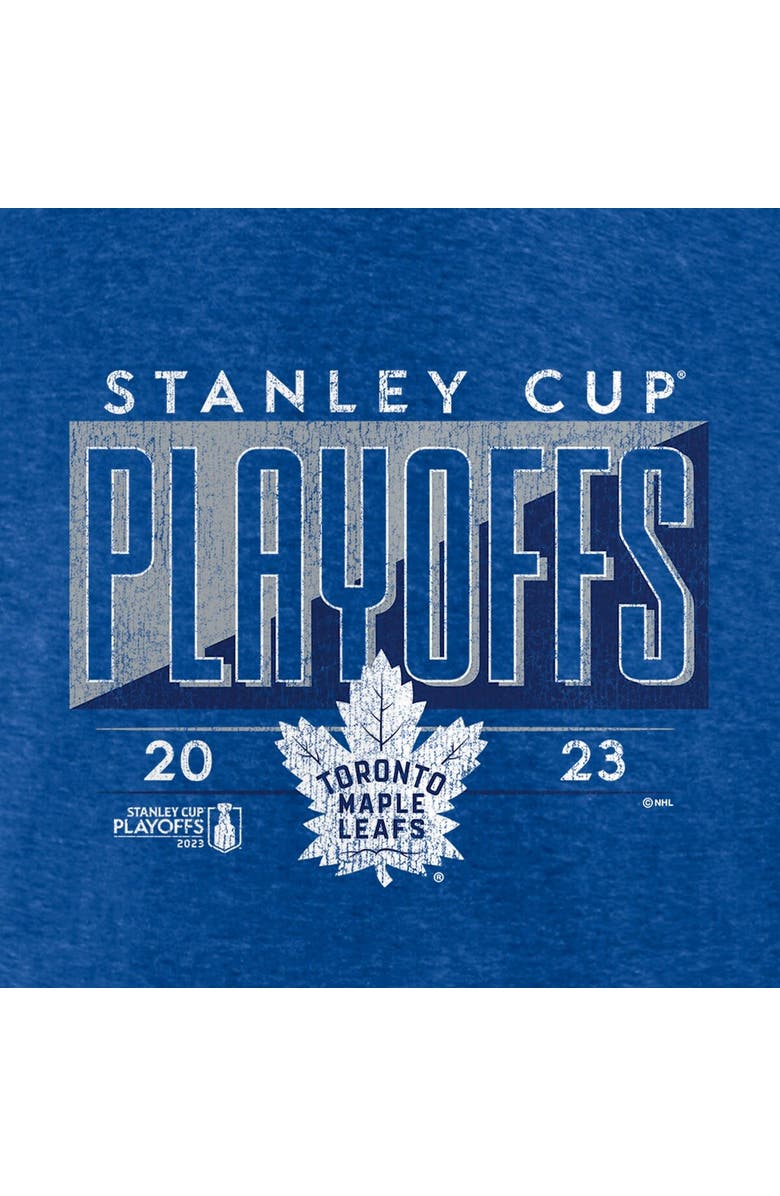 FANATICS Men's Fanatics Branded  Heather Royal Toronto Maple Leafs 2023 Stanley Cup Playoffs Tri-Blend T-Shirt, Alternate, color, 