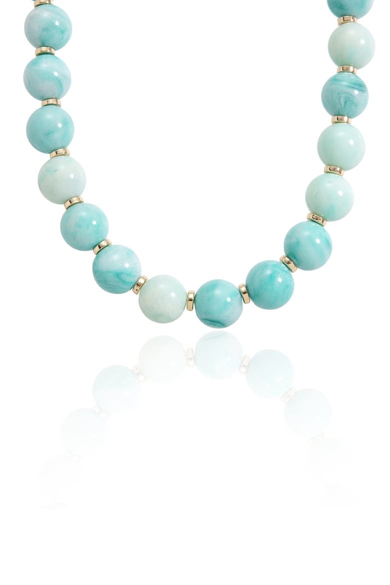 Stone Beaded Necklace, Alternate, color, TURQUOISE