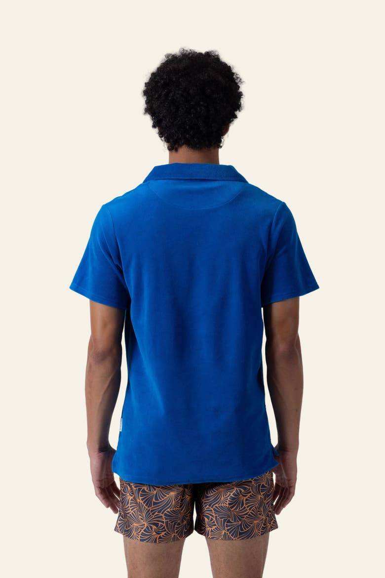 Riviera Terry Cloth Polo, Alternate, color, Mykonos Blue