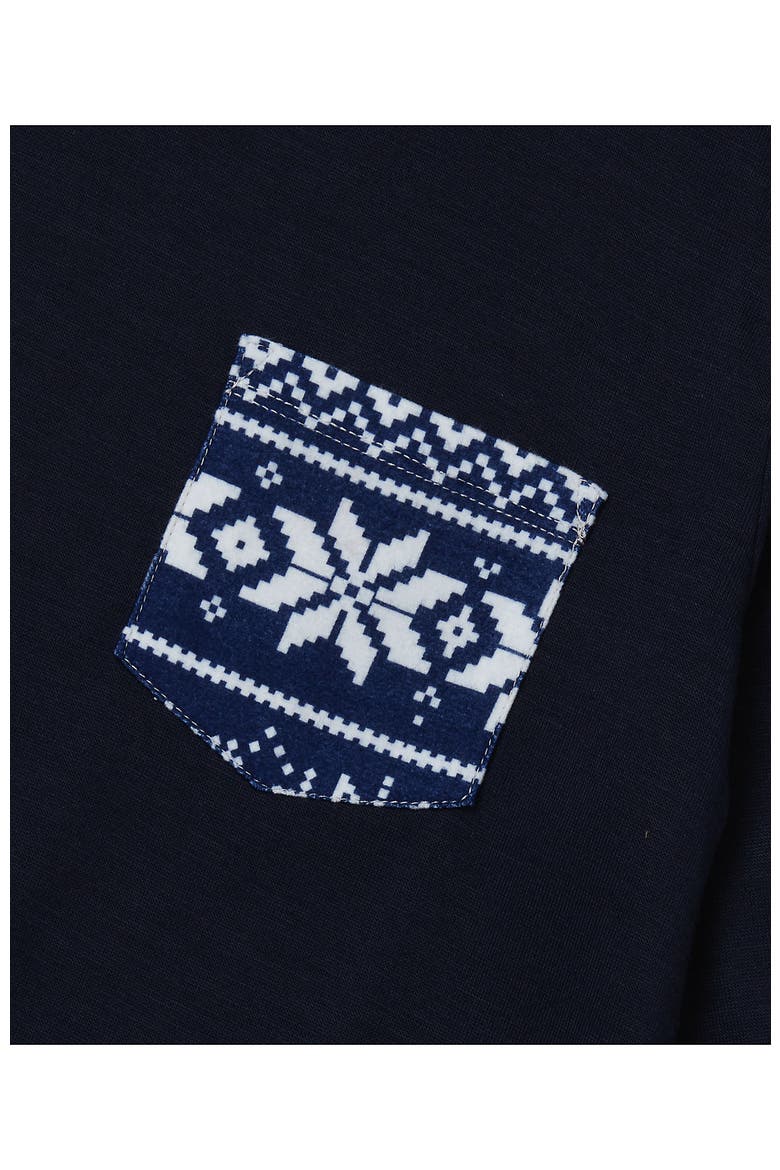 Kids Soft Jersey Sleep Top, Alternate, color, Classic Navy Fairisle