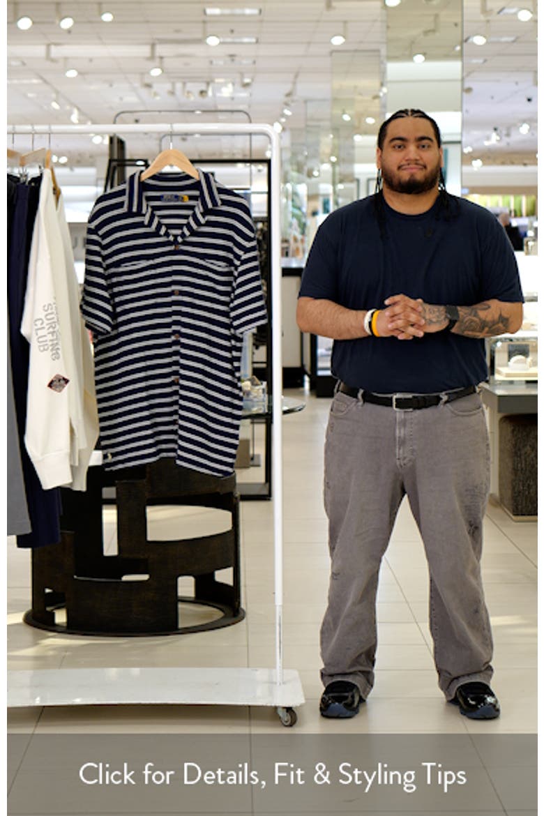 Stripe Pointelle Camp Shirt video