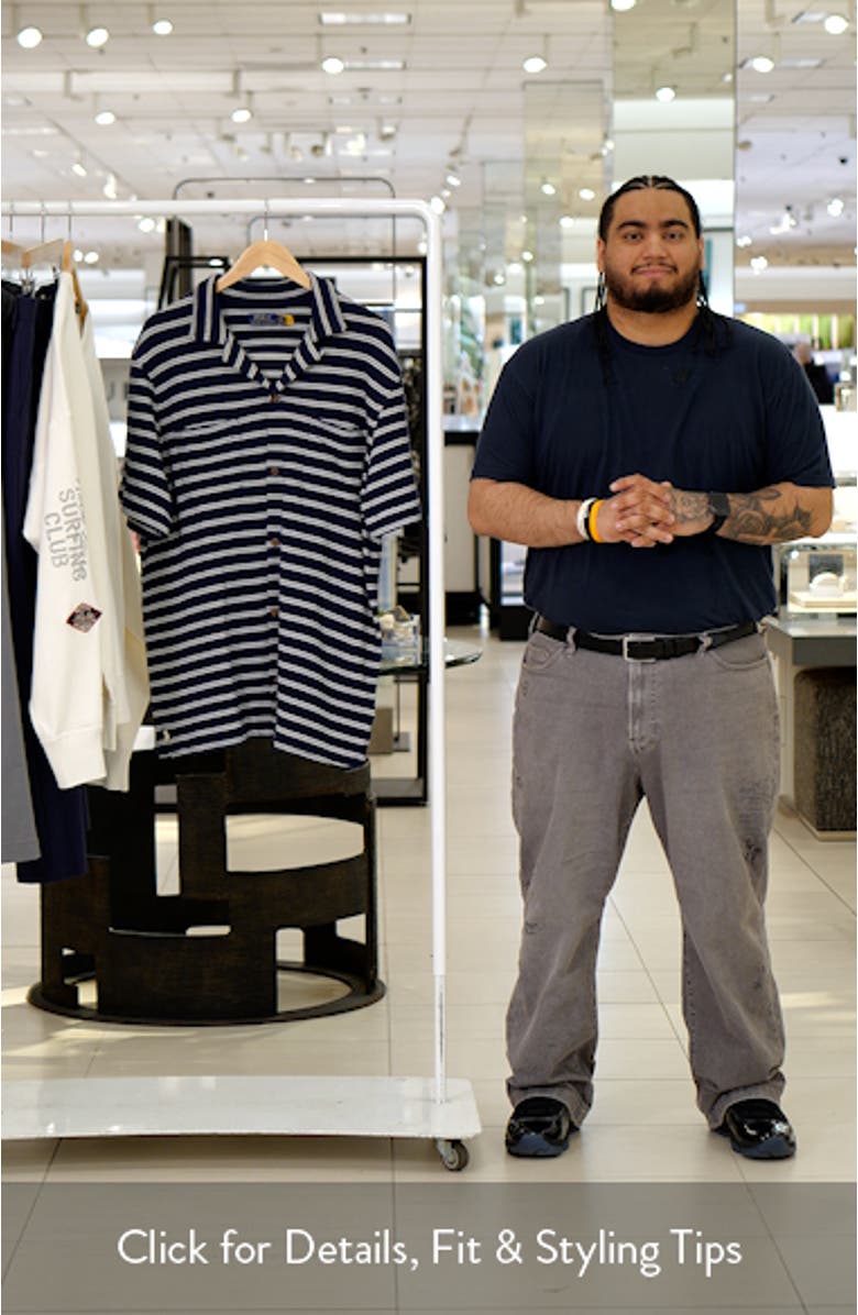 Stripe Pointelle Camp Shirt, sales video thumbnail