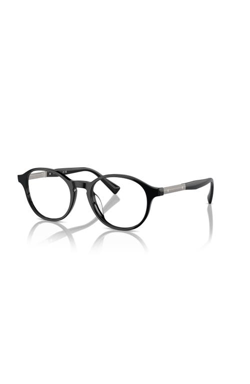Brunello Cucinelli 50mm Oval Optical Glasses In Black