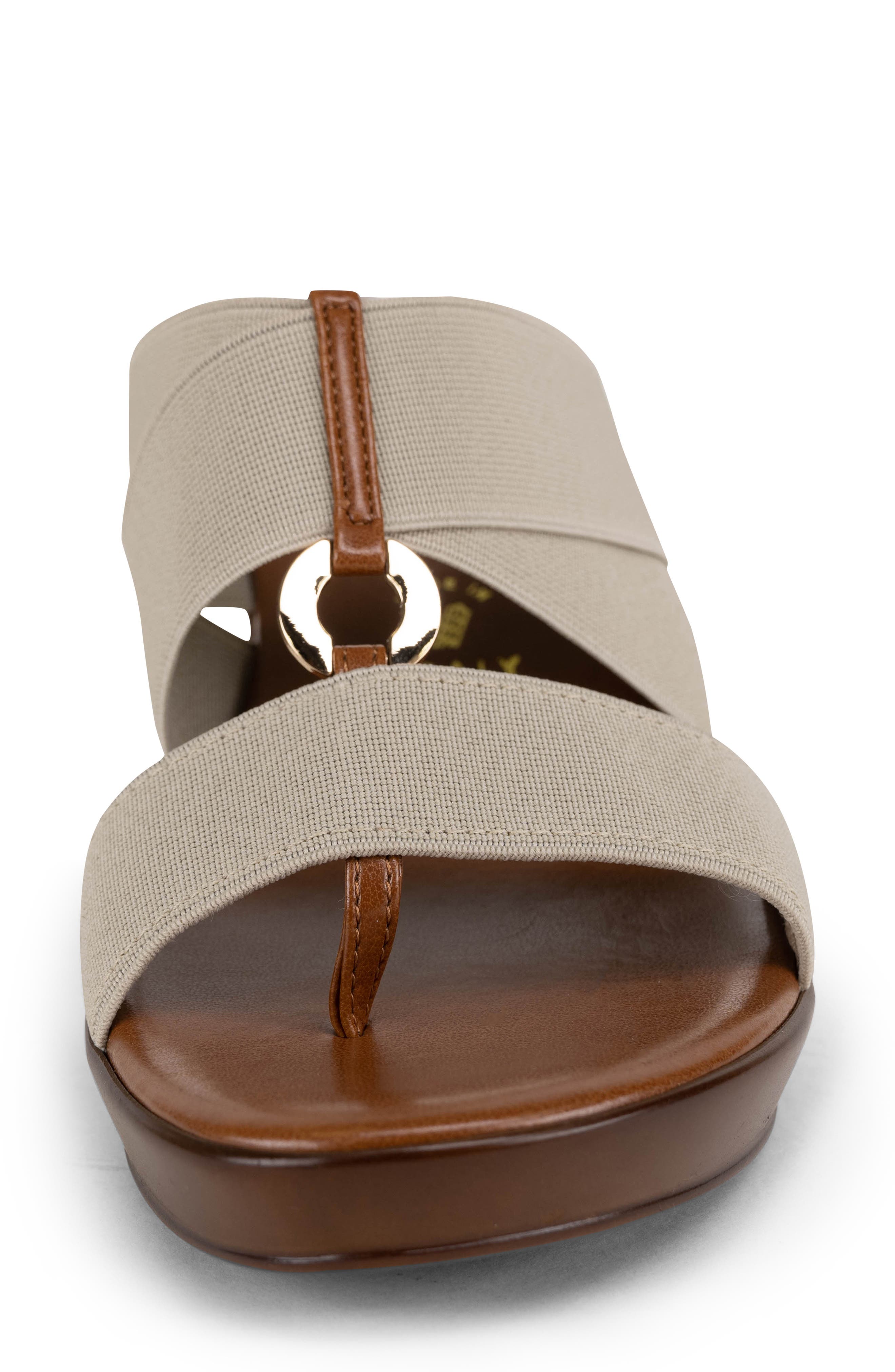 ITALIAN SHOEMAKERS Celsi Wedge Slide Sandal, Alternate, color, Taupe