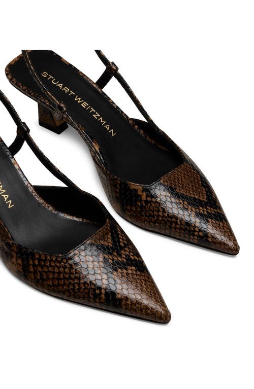 Stuart Weitzman Vinnie 50 Slingback Pump In Brown