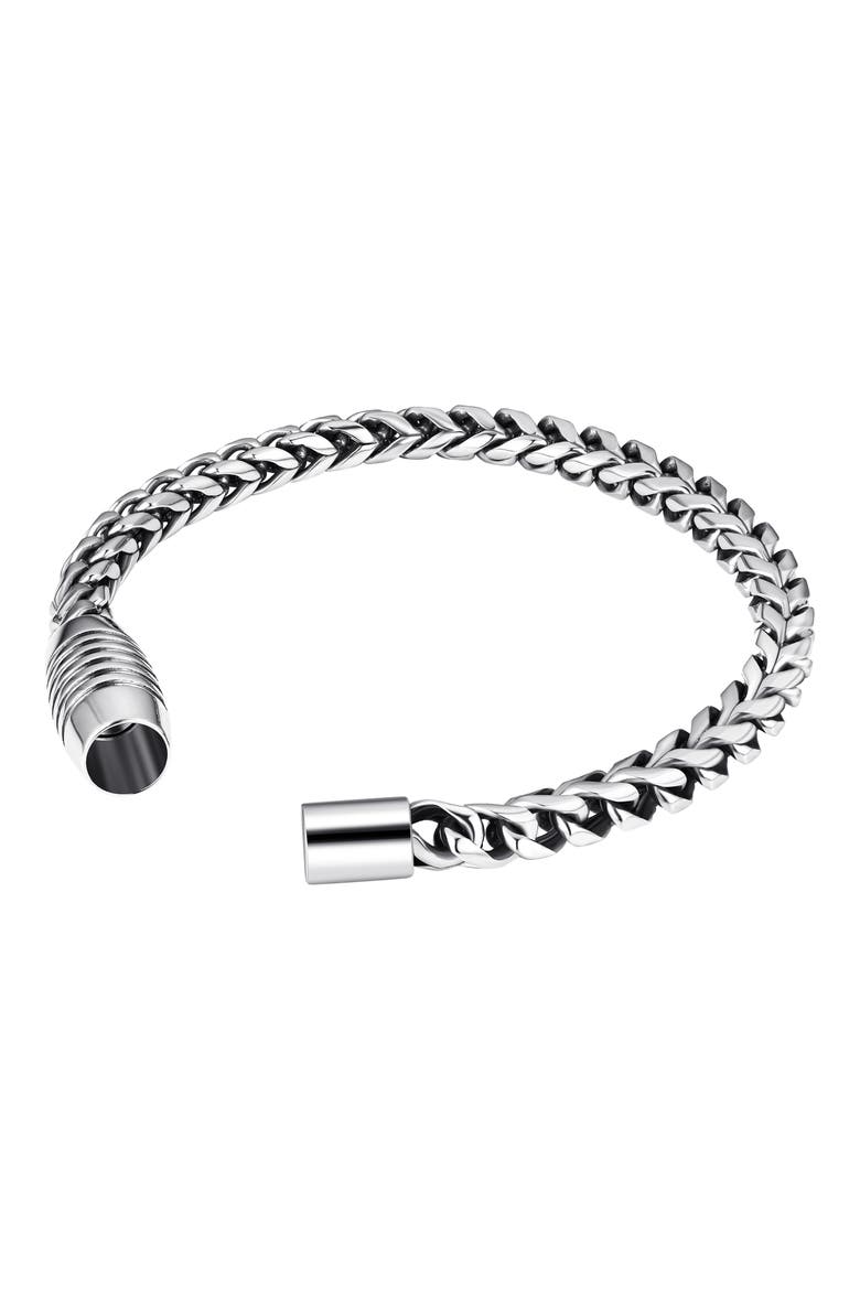 Men's Franco Chain Bracelet, Alternate, color, SILVER