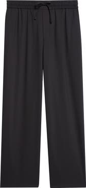 AMI PARIS Elastic Waist Wool Gabardine Pants