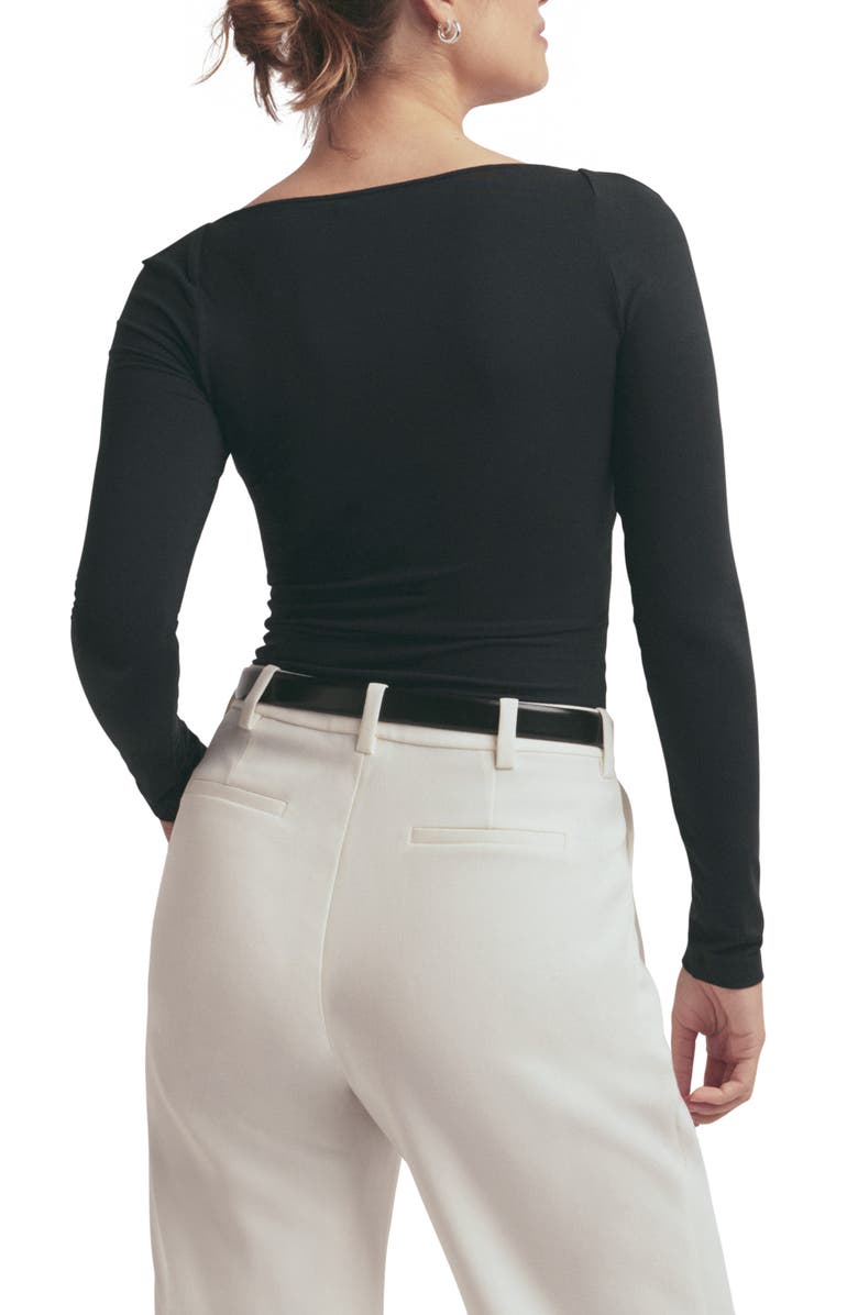 Favorite Daughter The Rose Long Sleeve Knit Top, Alternate, color, Black