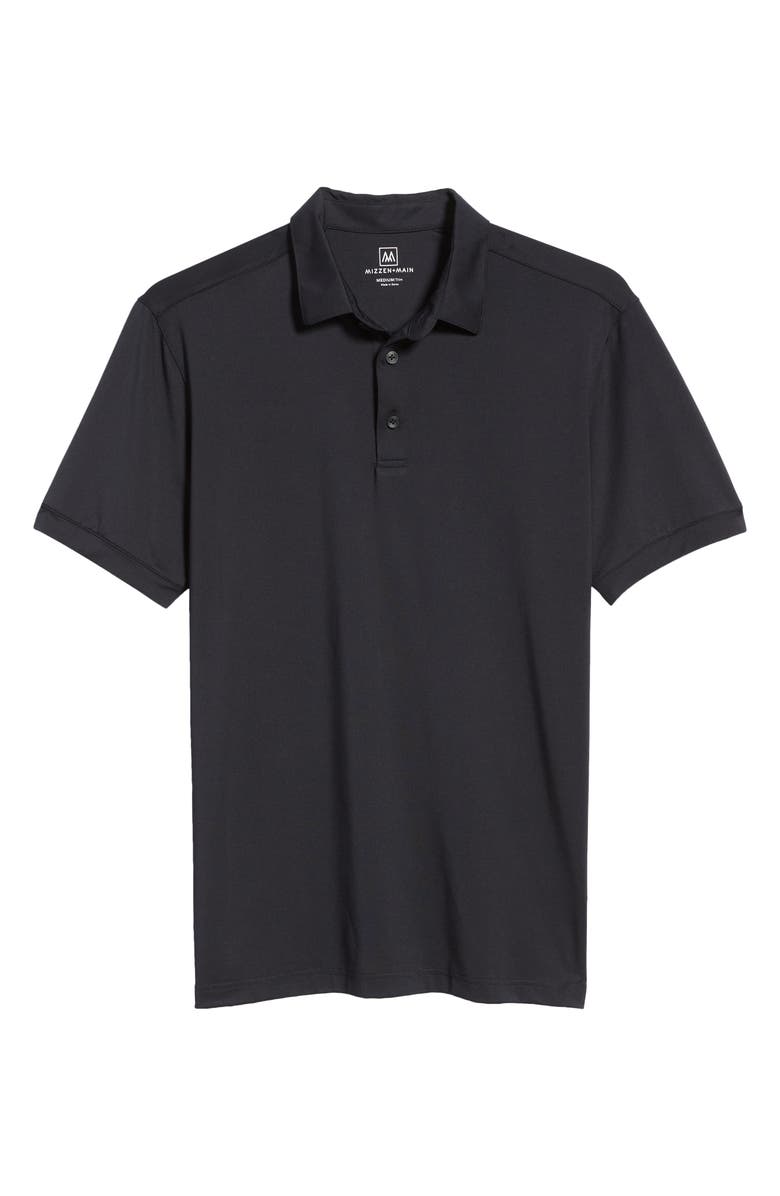 Mizzen+Main Men's Versa Solid Golf Polo, Alternate, color, Black Solid