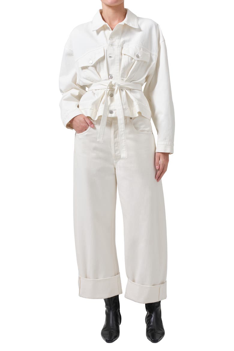 Ayla Super High Waist Baggy Jeans, Alternate, color, PASHMINA
