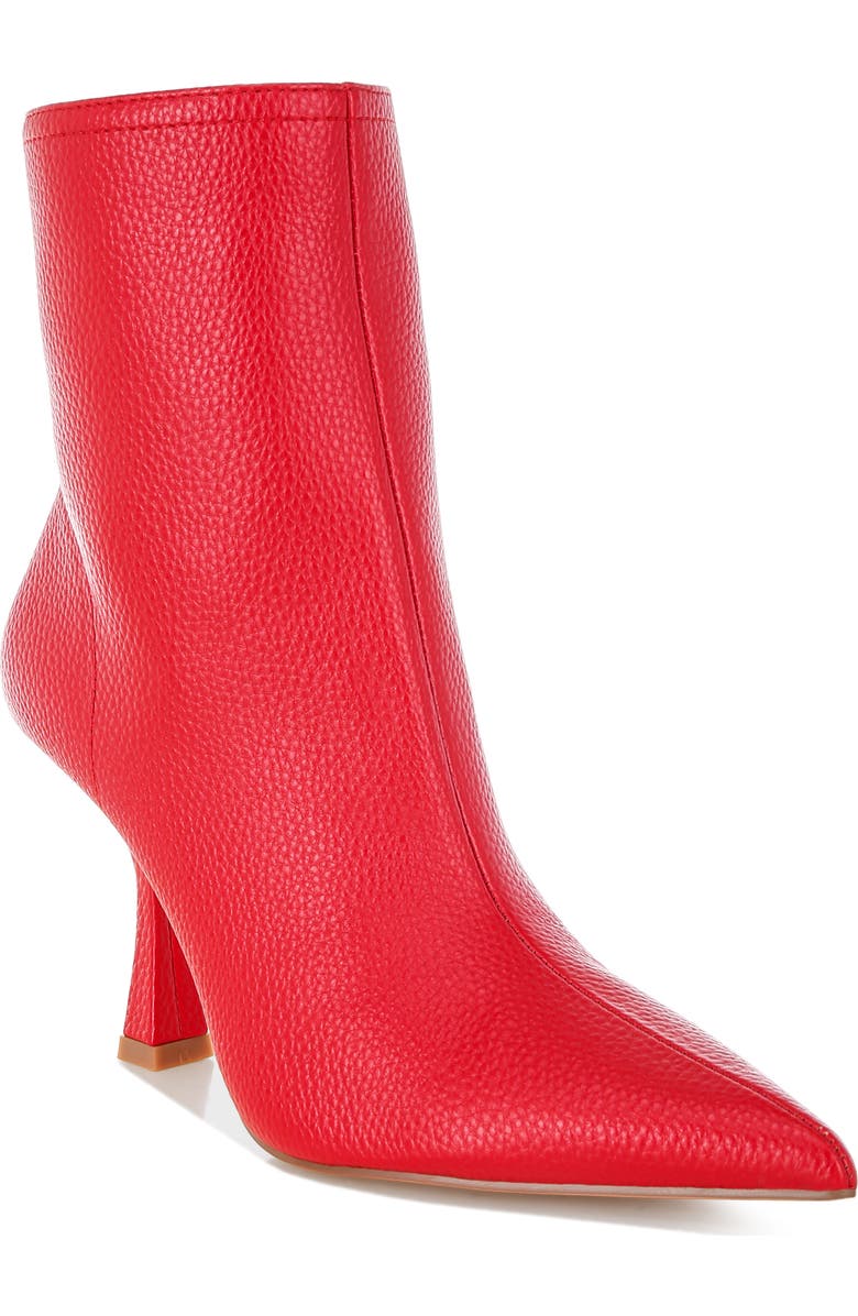 Rag & Co Farnak Pointed Toe Bootie, Main, color, Red