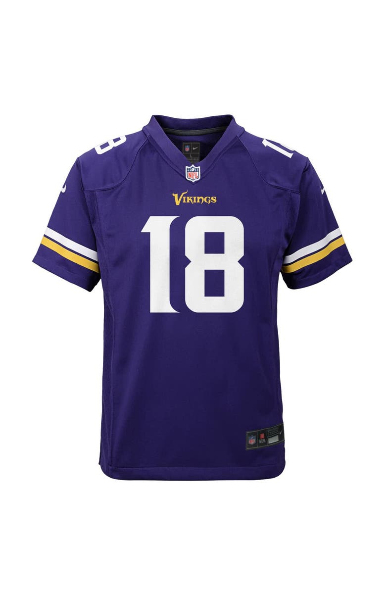 Nike Youth Nike Justin Jefferson Purple Minnesota Vikings Game Jersey, Alternate, color, Purple