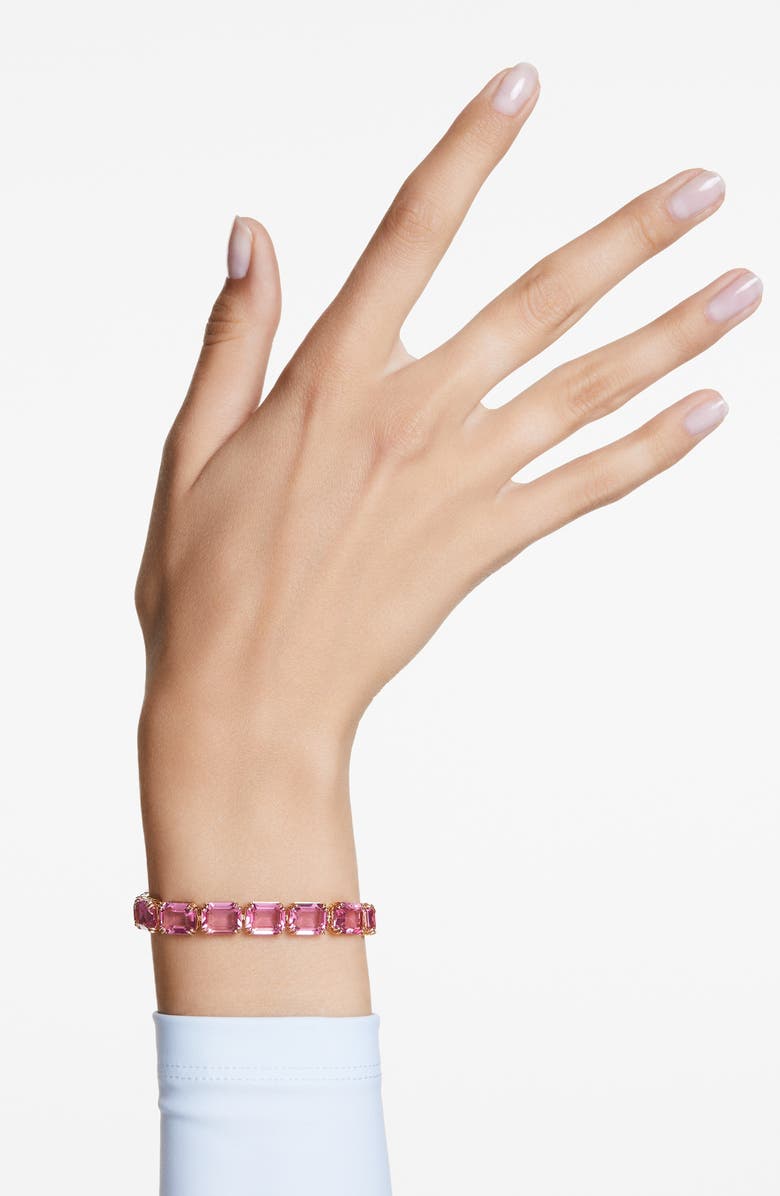 Swarovski Millenia Crystal Bracelet, Alternate, color, Pink